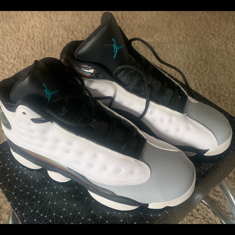 Air Jordan Retro 13 Teal holographic..worn once..